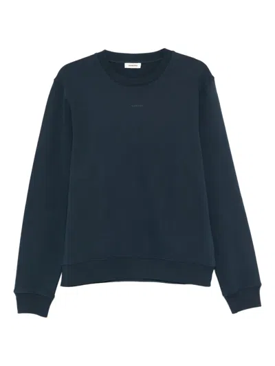 Sandro Round-neck Sweater In Blue