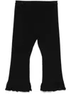 Sandro Ruffle-detailed Trousers In Black