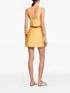 Sandro Short Skirt With Ruffled Detail In Yellow