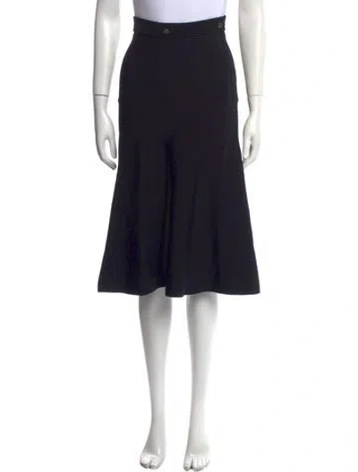 Pre-owned Sandro Ruffle Embellishment Knee-length Skirt In Black