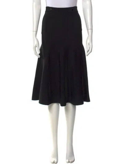 Pre-owned Sandro Ruffle Embellishment Knee-length Skirt In Black