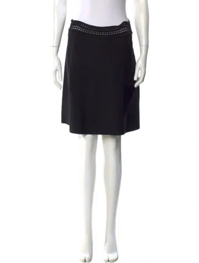 Pre-owned Sandro Ruffle Embellishment Knee-length Skirt In Black