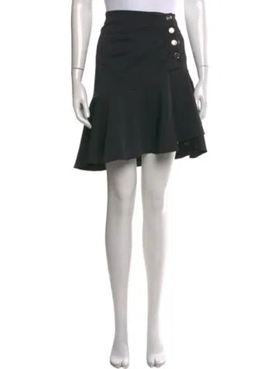 Pre-owned Sandro Ruffle Embellishment Knee-length Skirt In Black