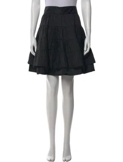 Pre-owned Sandro Ruffle Embellishment Knee-length Skirt In Black