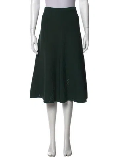 Pre-owned Sandro Ruffle Embellishment Midi Length Skirt In Black