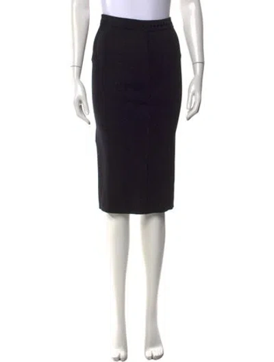 Pre-owned Sandro Ruffle Embellishment Midi Length Skirt In Black