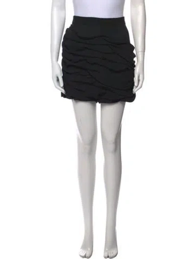 Pre-owned Sandro Ruffle Embellishment Mini Skirt In Black