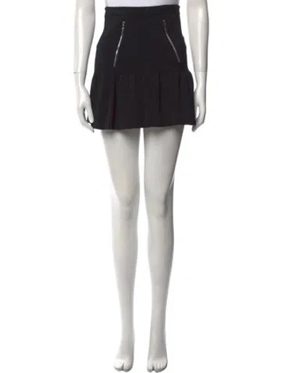 Pre-owned Sandro Ruffle Embellishment Mini Skirt In Black