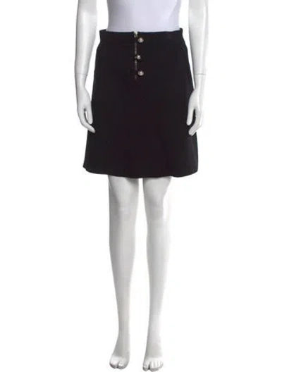 Pre-owned Sandro Ruffle Embellishment Mini Skirt In Black