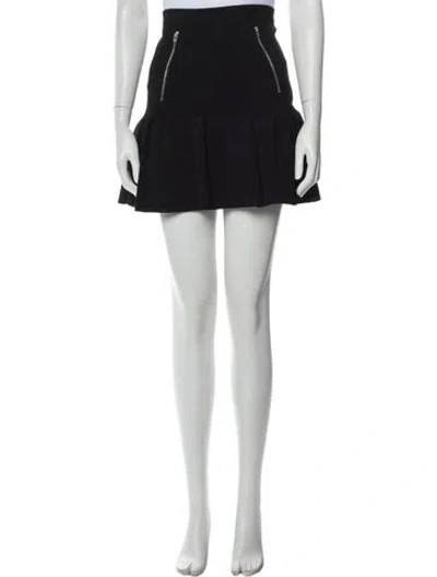 Pre-owned Sandro Ruffle Embellishment Mini Skirt In Black