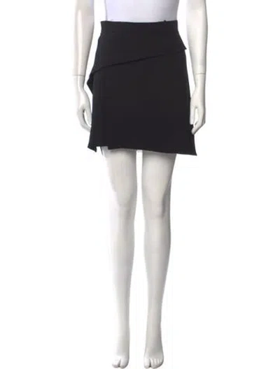 Pre-owned Sandro Ruffle Embellishment Mini Skirt In Black