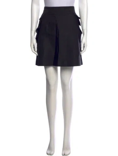 Pre-owned Sandro Ruffle Embellishment Mini Skirt In Black