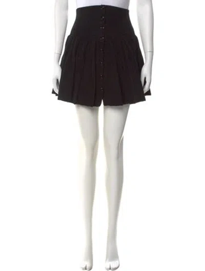 Pre-owned Sandro Ruffle Embellishment Mini Skirt In Black