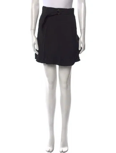 Pre-owned Sandro Ruffle Embellishment Mini Skirt In Black