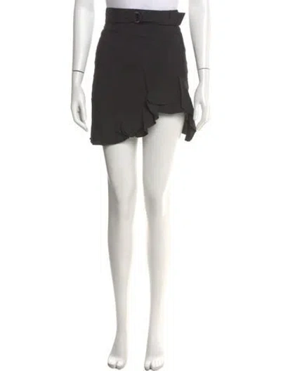 Pre-owned Sandro Ruffle Embellishment Mini Skirt In Black