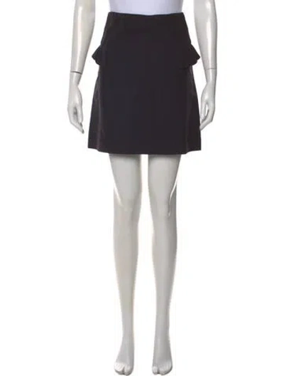 Pre-owned Sandro Ruffle Embellishment Mini Skirt In Black