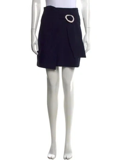 Pre-owned Sandro Ruffle Embellishment Mini Skirt In Black