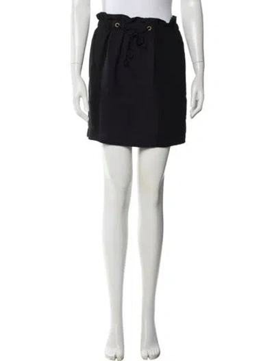 Pre-owned Sandro Ruffle Embellishment Mini Skirt In Black