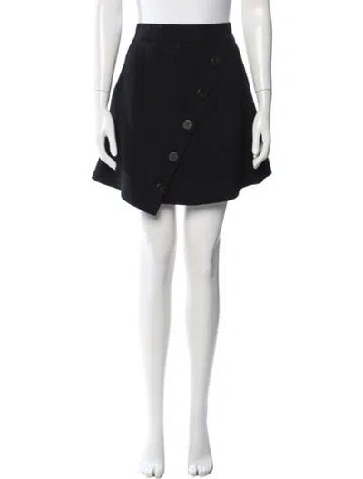 Pre-owned Sandro Ruffle Embellishment Mini Skirt In Black