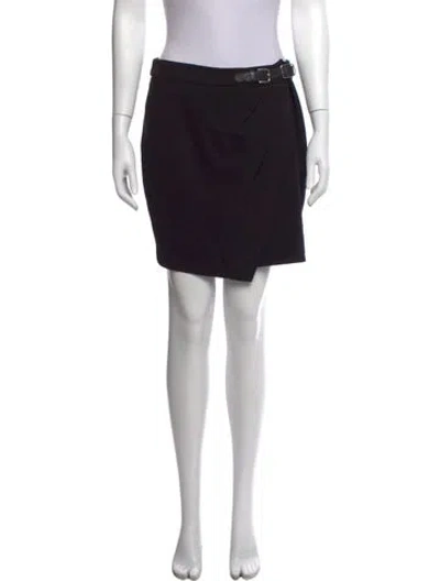 Pre-owned Sandro Ruffle Embellishment Mini Skirt In Black