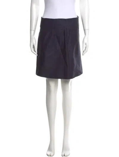 Pre-owned Sandro Ruffle Embellishment Mini Skirt In Blue