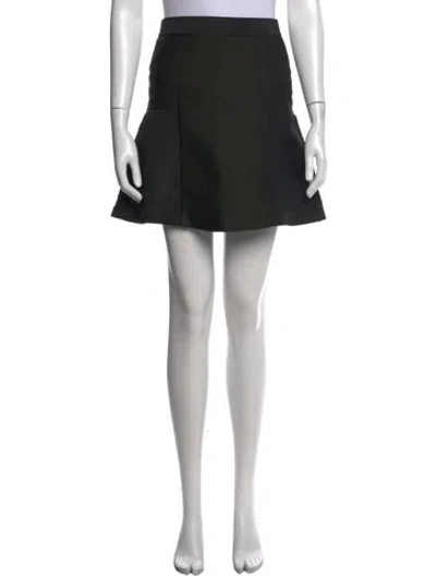 Pre-owned Sandro Ruffle Embellishment Mini Skirt In Green