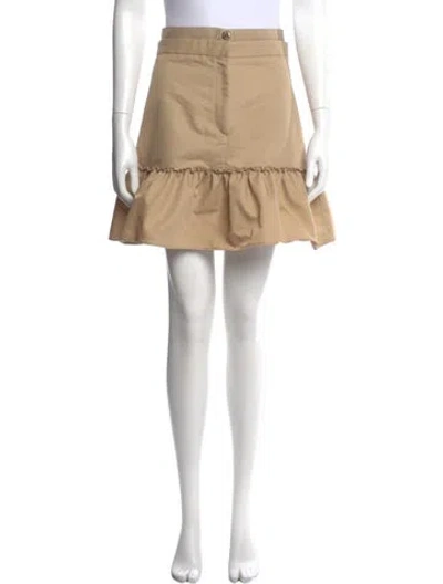 Pre-owned Sandro Ruffle Embellishment Mini Skirt In Neutral