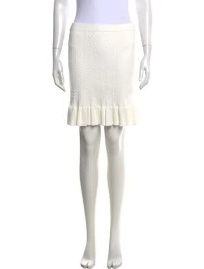 Pre-owned Sandro Ruffle Embellishment Mini Skirt In Neutrals