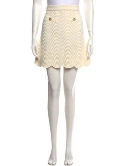 Pre-owned Sandro Ruffle Embellishment Mini Skirt In Neutrals