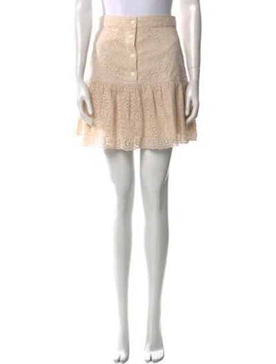 Pre-owned Sandro Ruffle Embellishment Mini Skirt In Pink