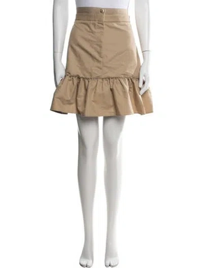 Pre-owned Sandro Ruffle Embellishment Mini Skirt W/ Tags In Neutral