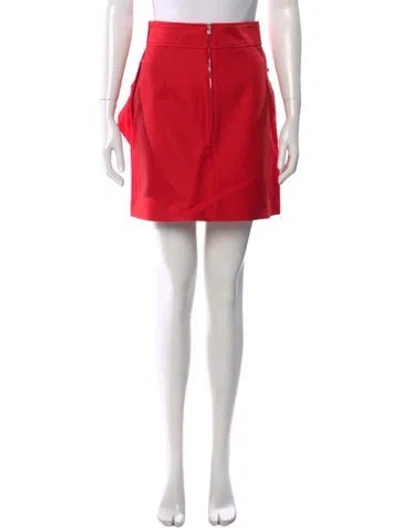 Pre-owned Sandro Ruffle Embellishment Mini Skirt W/ Tags In Red