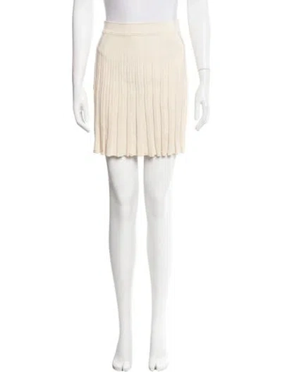 Pre-owned Sandro Ruffle Embellishment Mini Skirt In White