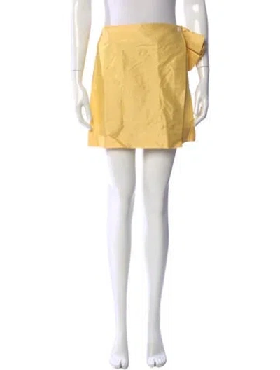 Pre-owned Sandro Ruffle Embellishment Mini Skirt In Yellow