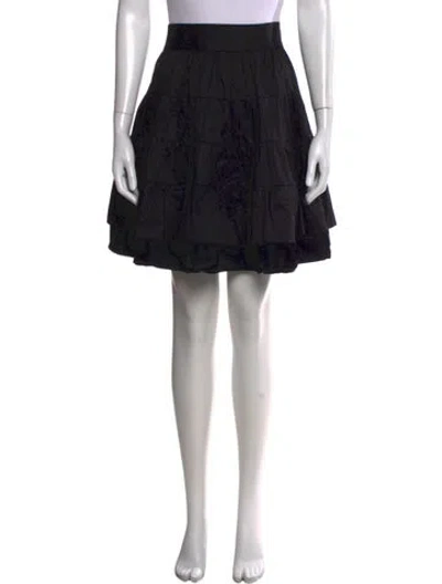 Pre-owned Sandro Ruffle Embellishment Skirt In Black