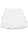 Sandro Ruffle Skirt In White