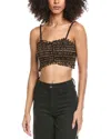 Sandro Ruffle Top In Gray