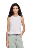 Sandro Ruffle Top In White