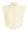 Sandro Ruffle-trim Blouse In Yellow