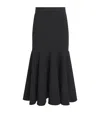 Sandro Ruffle-trim Maxi Skirt In Black