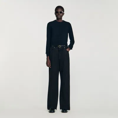SANDRO RUFFLED CARDIGAN
