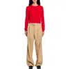 Sandro Emile Ruffled Cardigan In Red