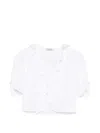 Sandro Aleo Ruffle Tie Front Top In White