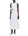 Sandro Ruffled Maxi Dress In White