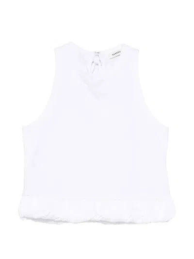 Sandro Top Mit Rüschen In White