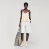 Sandro Ruffled Top In Yellow