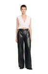 Sandro Ruffled V-neck Crop Top In White