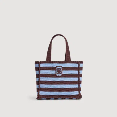 Sandro Sac En Maille Crochet À Rayures