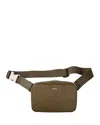 Sandro Saffiano Brick Belt Bag In Olive Green