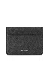 Sandro Saffiano Leather Card Case In Gray